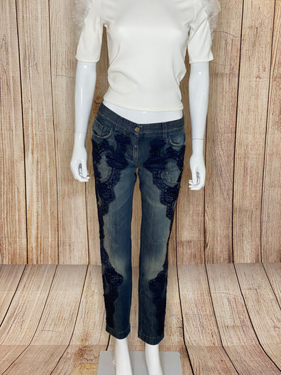Lace detail Jeans